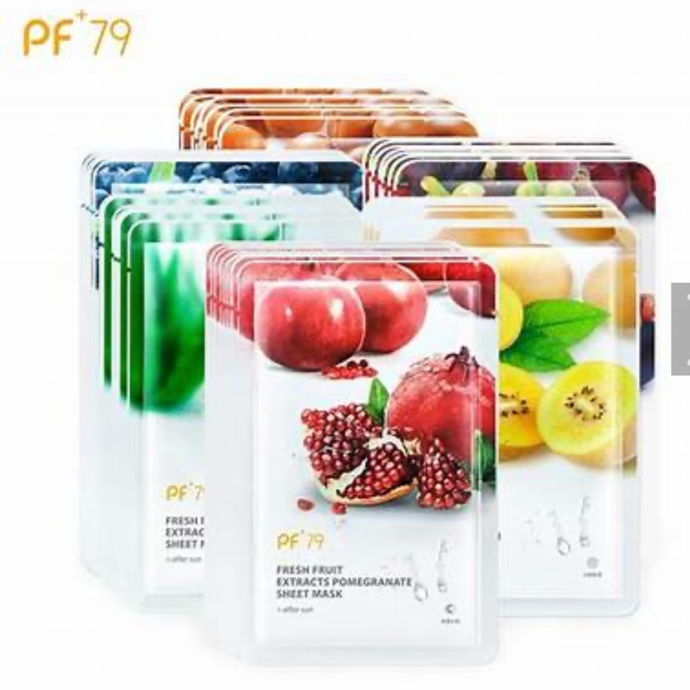 PF 79 Natural Facial Mask Sheet Featuring 6 Different Hydrating Face Mask